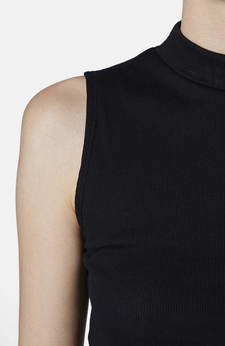 Topshop Sleeveless Funnel Top, Alternate, color,