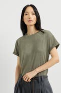 Brunello Cucinelli Sparkling cashmere and silk lightweight knit T-shirt