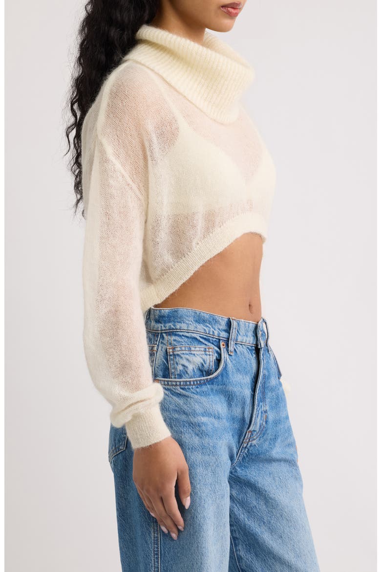 The Modella Crop Turtleneck Sweater, Alternate, color, BRULE