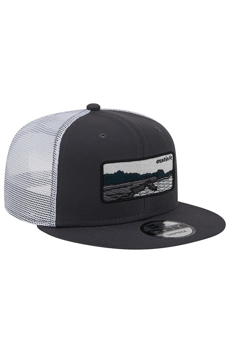 New Era Men's New Era Black/White Austin FC Outdoor Trucker 9FIFTY Snapback Hat, Alternate, color, 