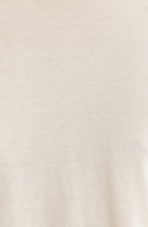 Jack Victor Wellington Heathered Cotton & Silk Crewneck T-shirt In Ecru