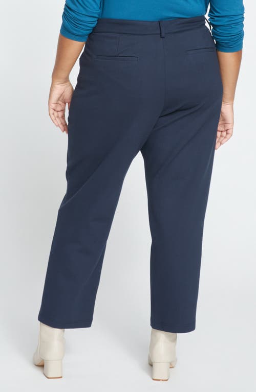 Universal Standard High Waist Stretch Ponte Cigarette Pants In Blue