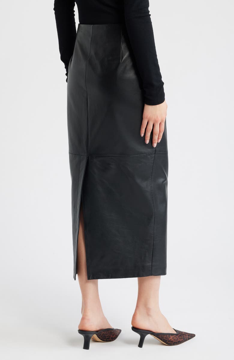 AllSaints Dorina Ruffle High-Low Skirt, Alternate, color, Black