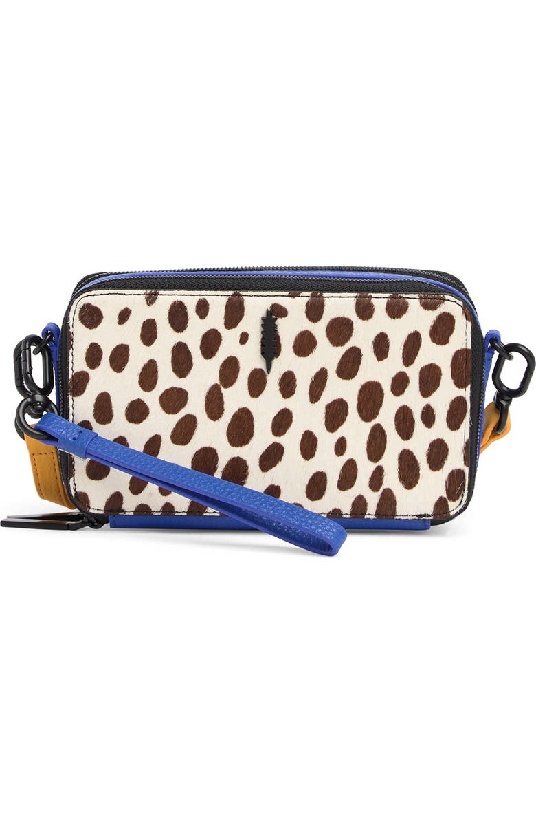 Thacker Ronnie Genuine Calf Hair & Leather Crossbody Bag, Main, color,