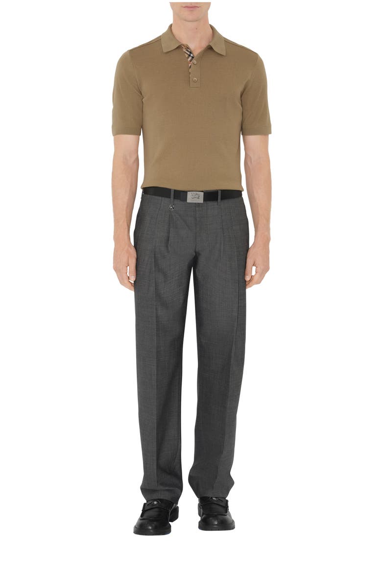 Wool Polo Shirt, Main, color, Flax beige