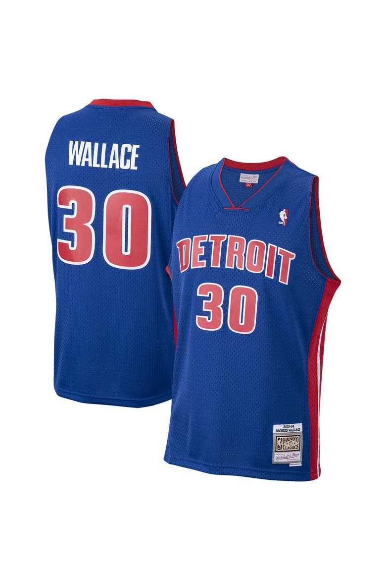 Men's Mitchell & Ness Rasheed Wallace Royal Detroit Pistons 2003/04 Hardwood Classics Swingman Jersey, Alternate, color, Royal