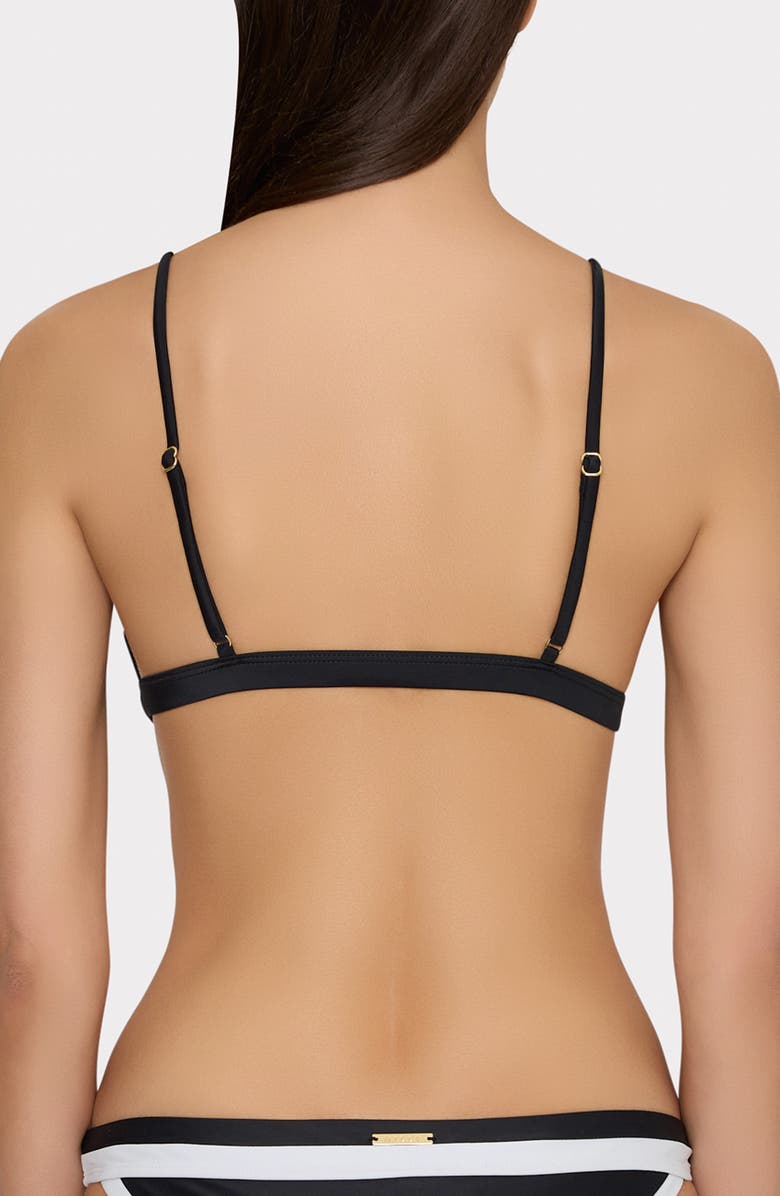 Milly Positano Colorblock Bikini Top, Alternate, color, Black Multi