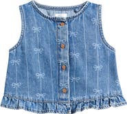 NEXT Kids' Bow Stripe Denim Tank
