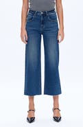 Bayeas High Waist Raw Hem Wide Leg Jeans