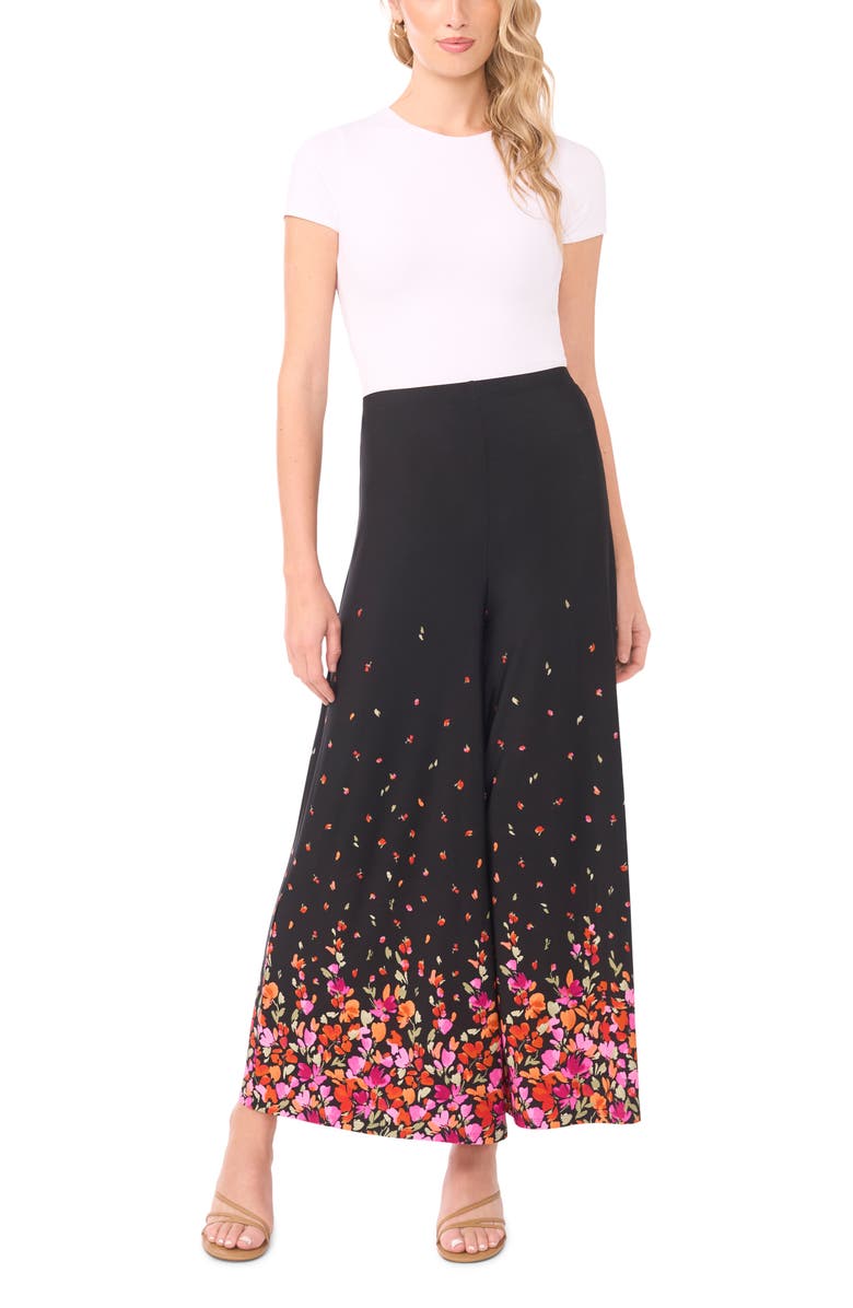 Vince Camuto Print Pull-On Wide Leg Pants, Alternate, color, 