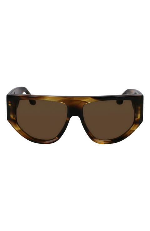 B-Buckle 55mm Modified Rectangular Sunglasses