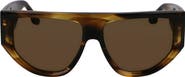 Victoria Beckham B-Buckle 55mm Modified Rectangular Sunglasses
