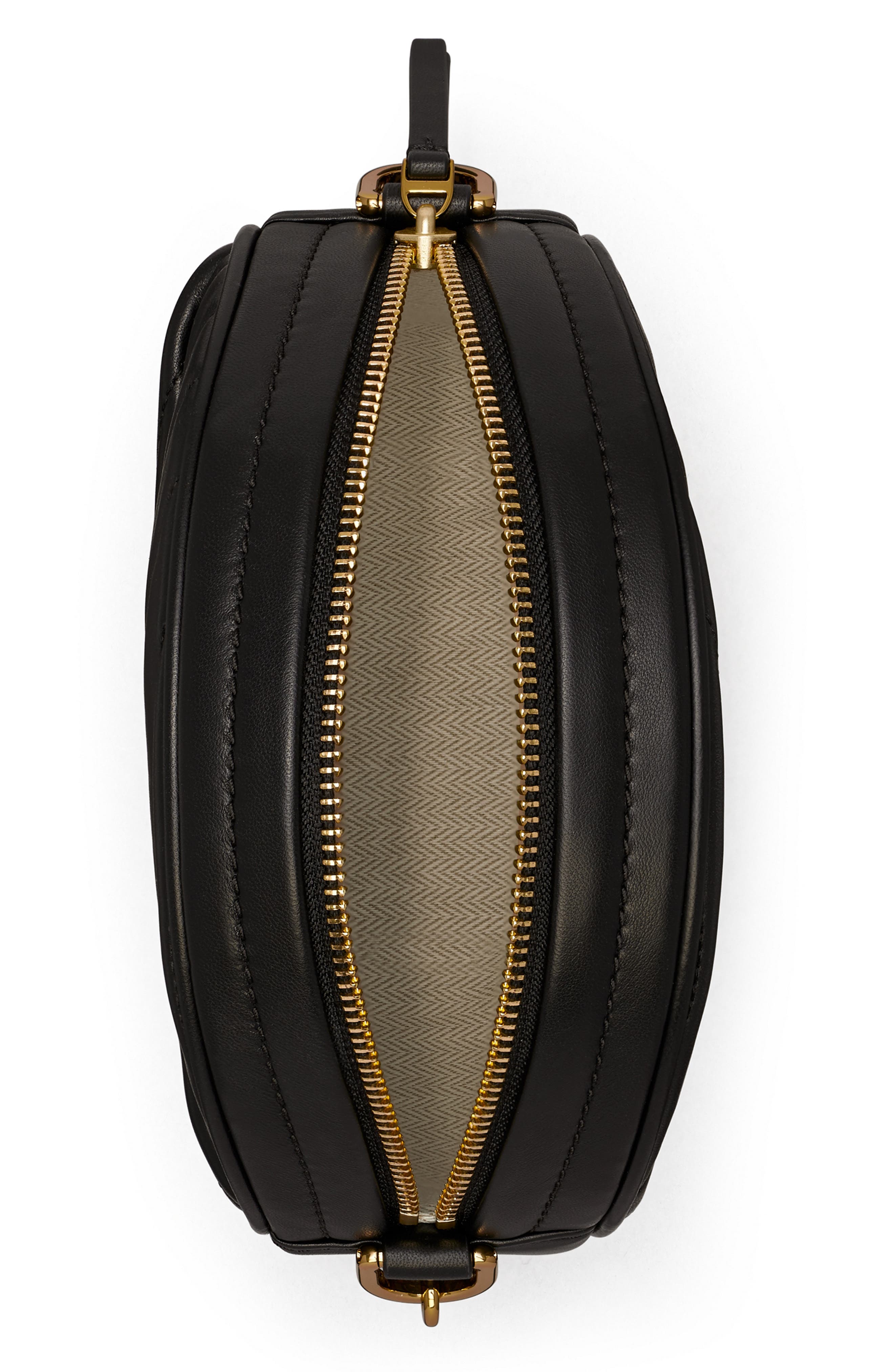 Tory Burch Kira Chevron Quilted Leather Circle Crossbody Bag, Alternate, color, 