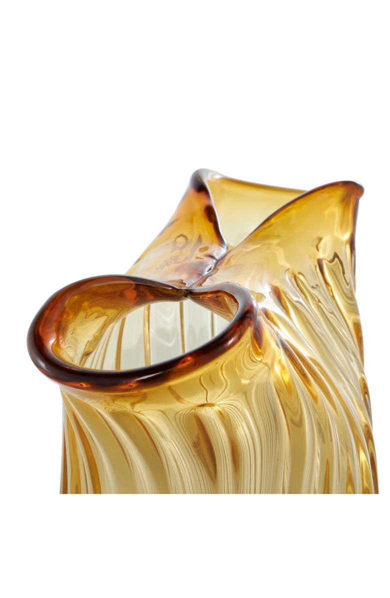 VIVIAN LUNE HOME Orange Glass Vase, Alternate, color, Orange