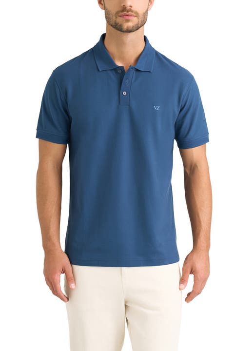 Men's semi-fit polo shirt with jacquard detail