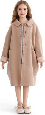 Tulleen Wool Coat with Peter Pan Collar