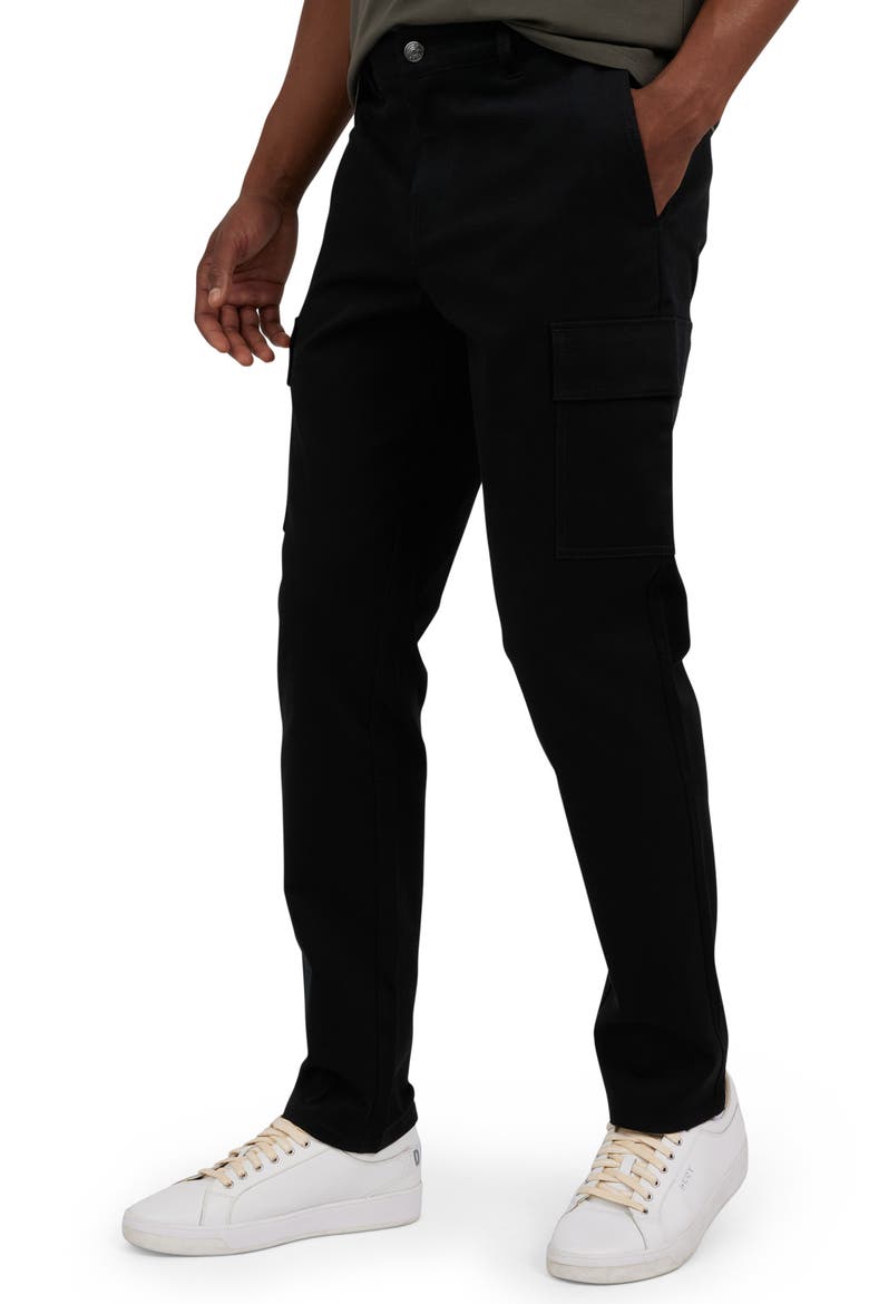 Powerstretch Flat Front Chino Pants, Alternate, color, BLACK