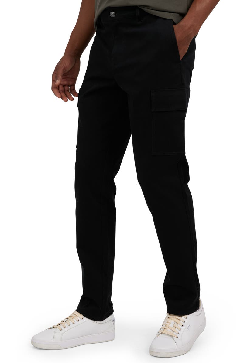 DKNY SPORTSWEAR Powerstretch Flat Front Chino Pants, Alternate, color, Black