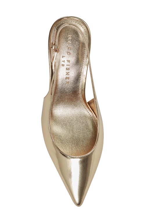 Marc Fisher Ltd Dorie Slingback Pointed Toe Pump In Gold