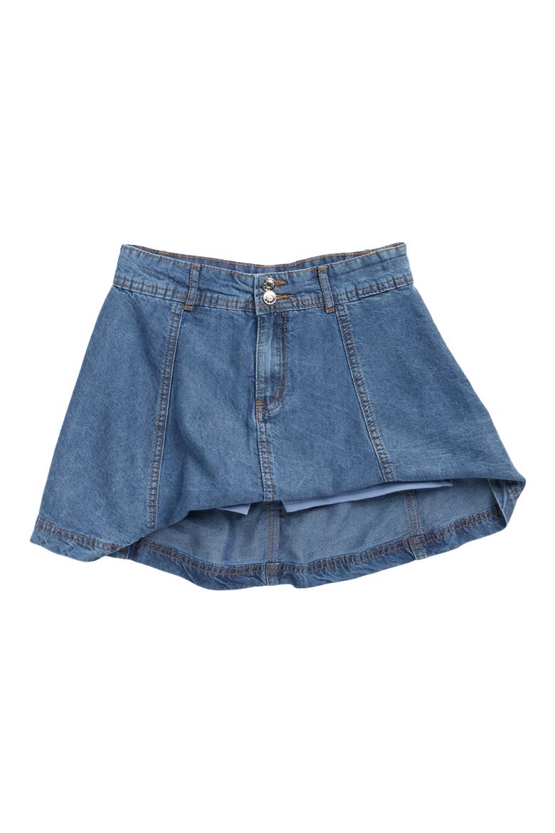 Kids' Denim Circle Skirt, Alternate, color, MID WASH INDIGO
