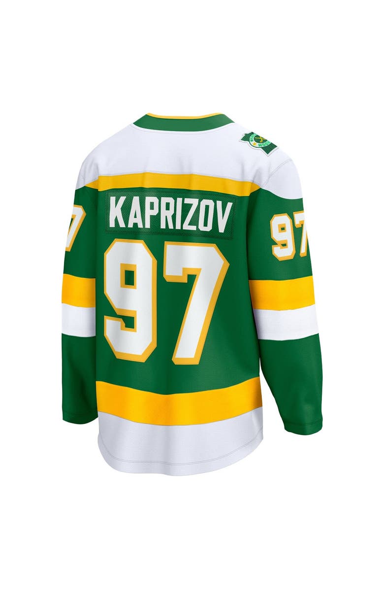 FANATICS Men's Fanatics Branded Kirill Kaprizov Green Minnesota Wild Alternate Premier Breakaway Player Jersey, Alternate, color,