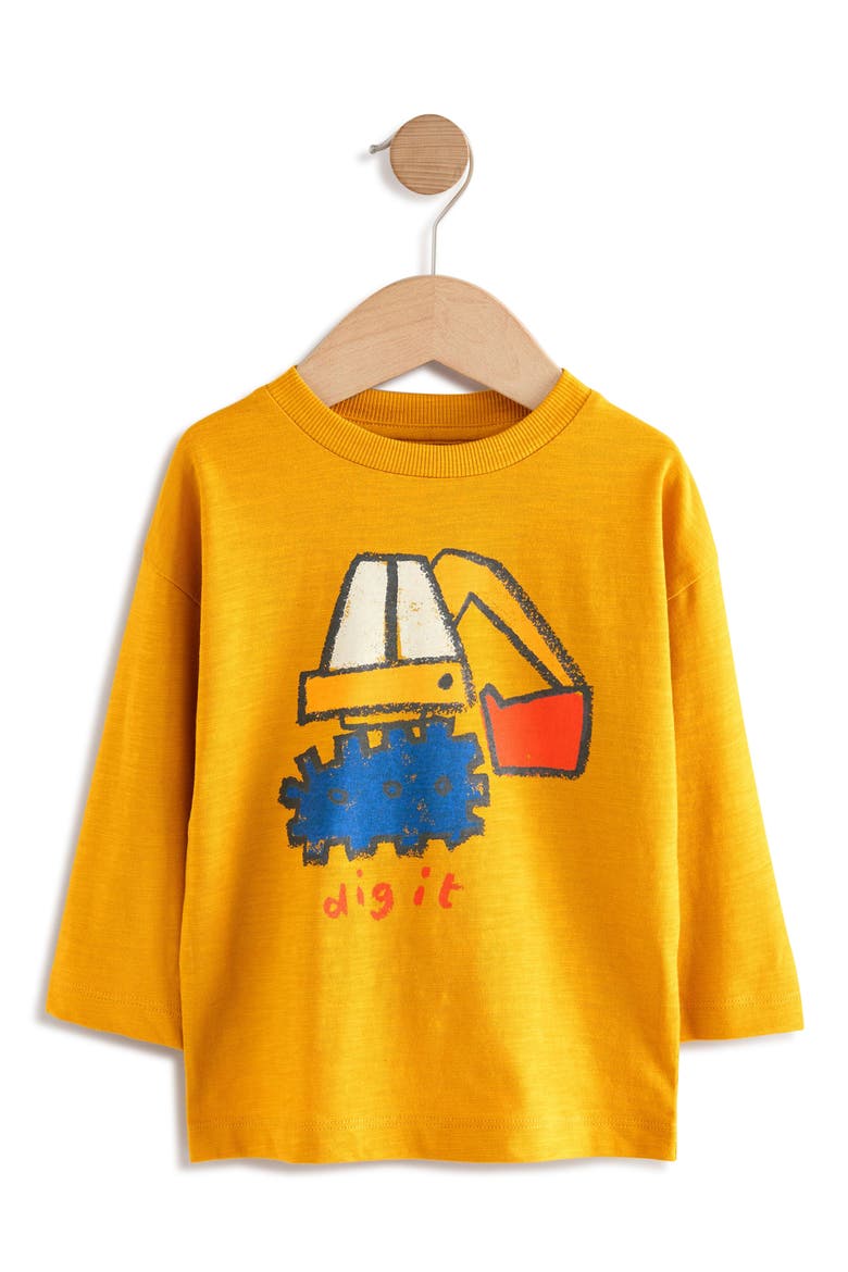 Kids' Assorted 3-Pack Long Sleeve Digger Tractor Graphic T-Shirts, Alternate, color, MULTI