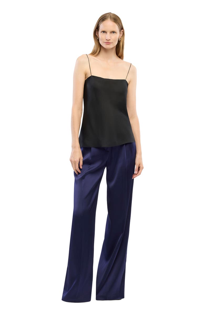 Another Tomorrow Silk Camisole, Main, color, Black