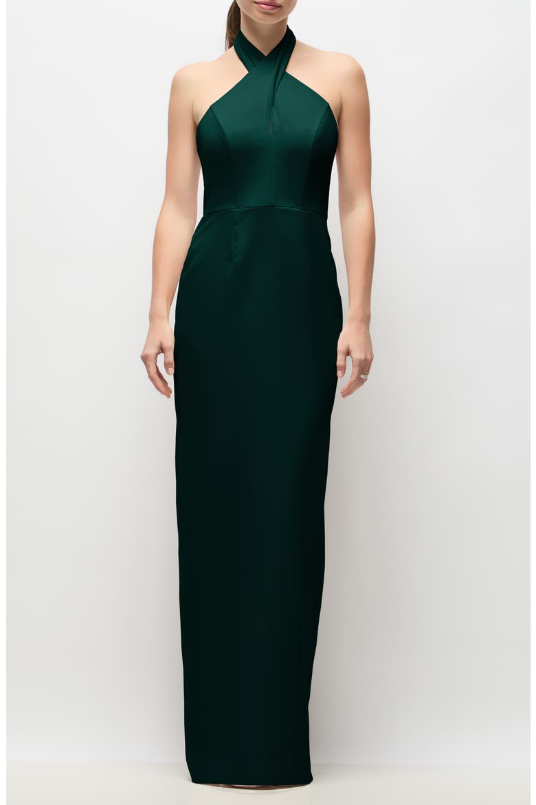 Estella Halter Gown, Main, color, EVERGREEN