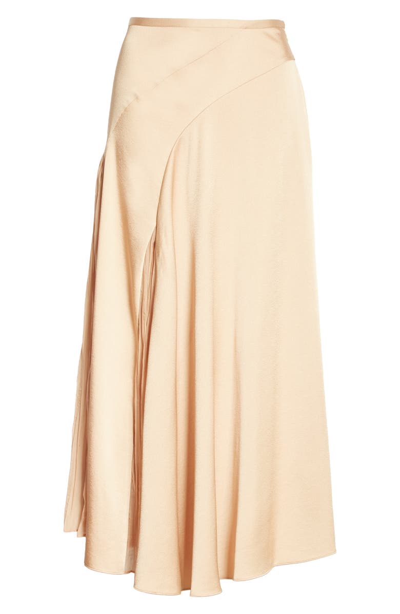 Vince Mixed Media Panel Asymmetrical Skirt, Alternate, color, 