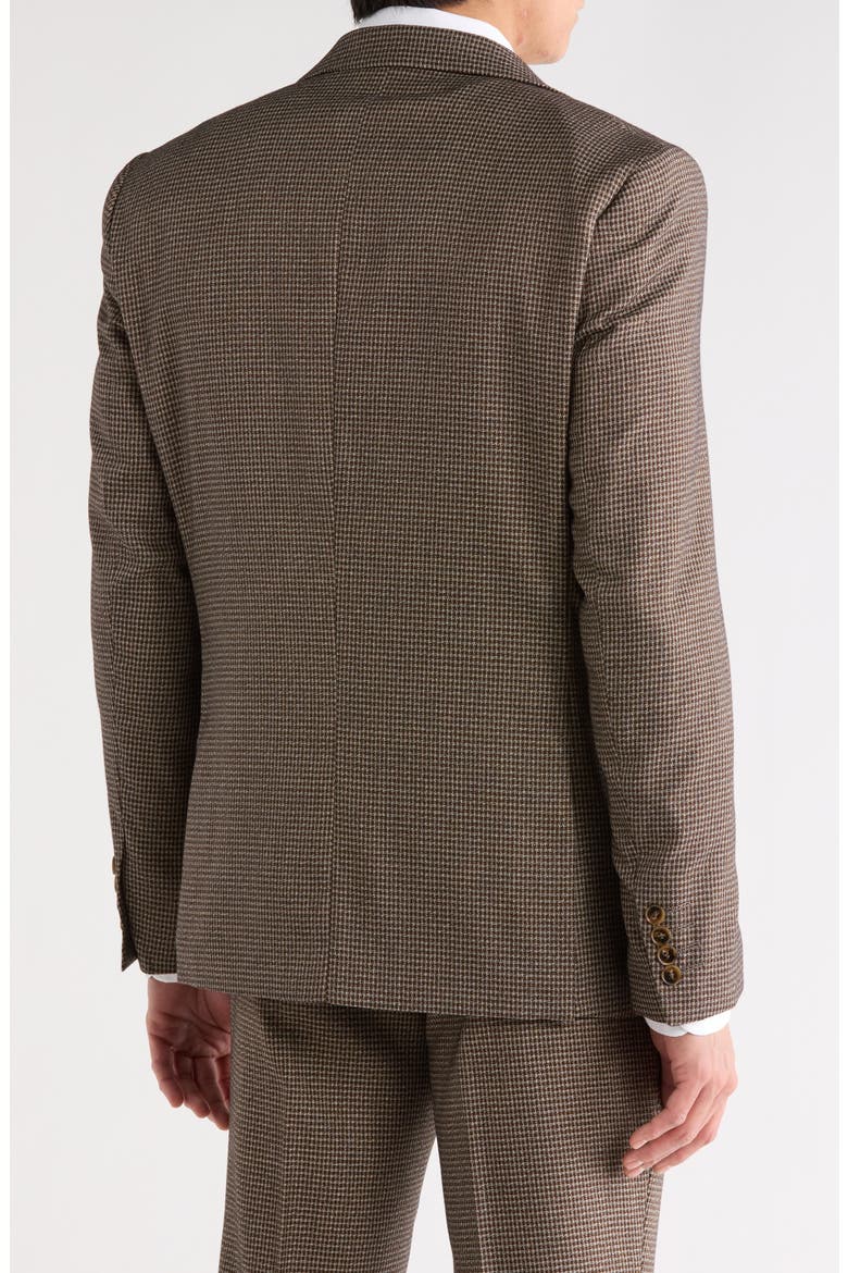 Slim Fit Check Blazer, Alternate, color, BROWN