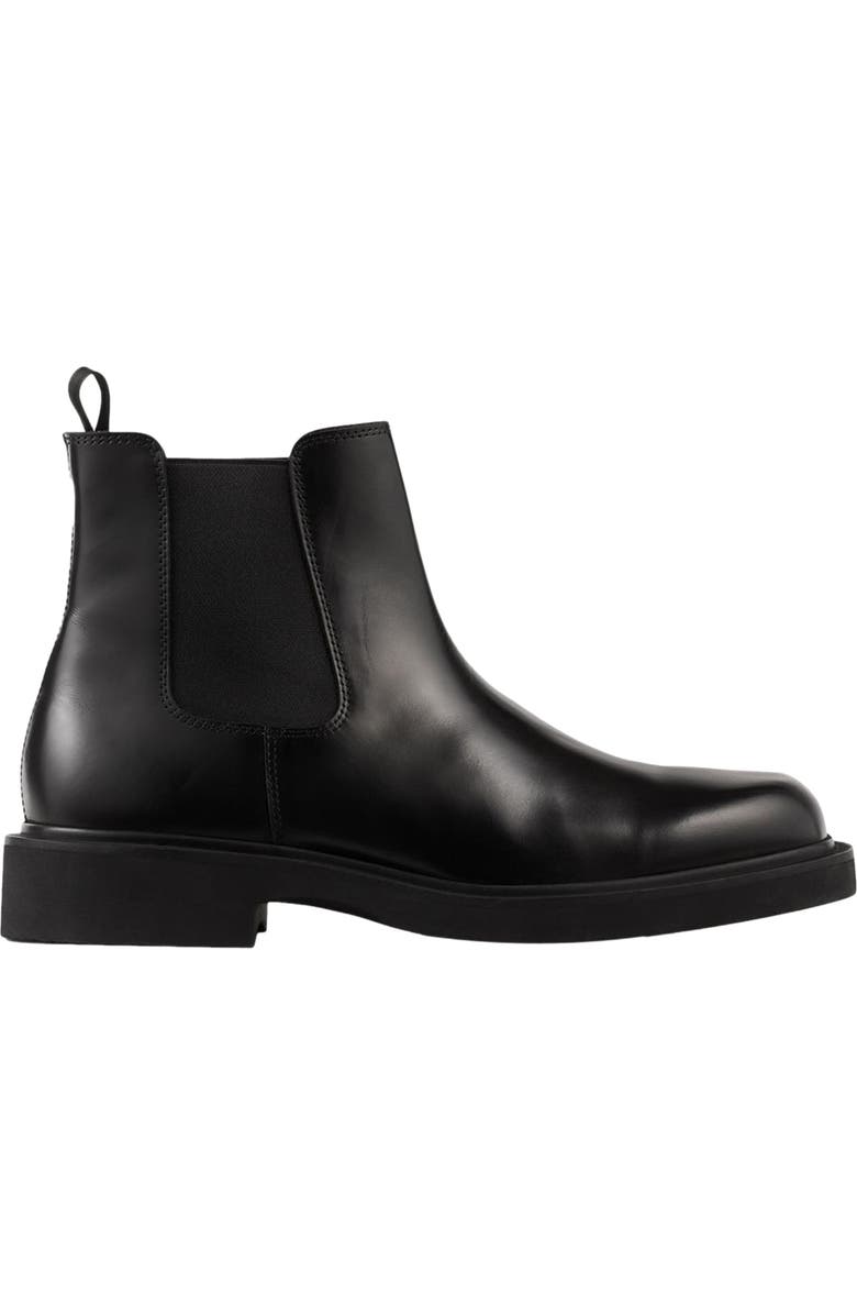 SANDRO Glazed leather Chelsea boots, Alternate, color,