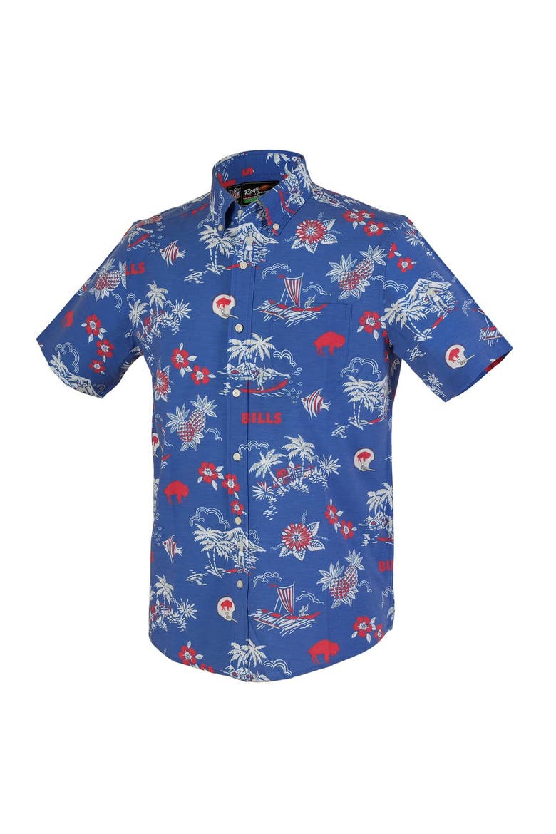 Men's Reyn Spooner Royal Buffalo Bills Throwback Kekai Performance Button-Down Shirt, Alternate, color, Royal