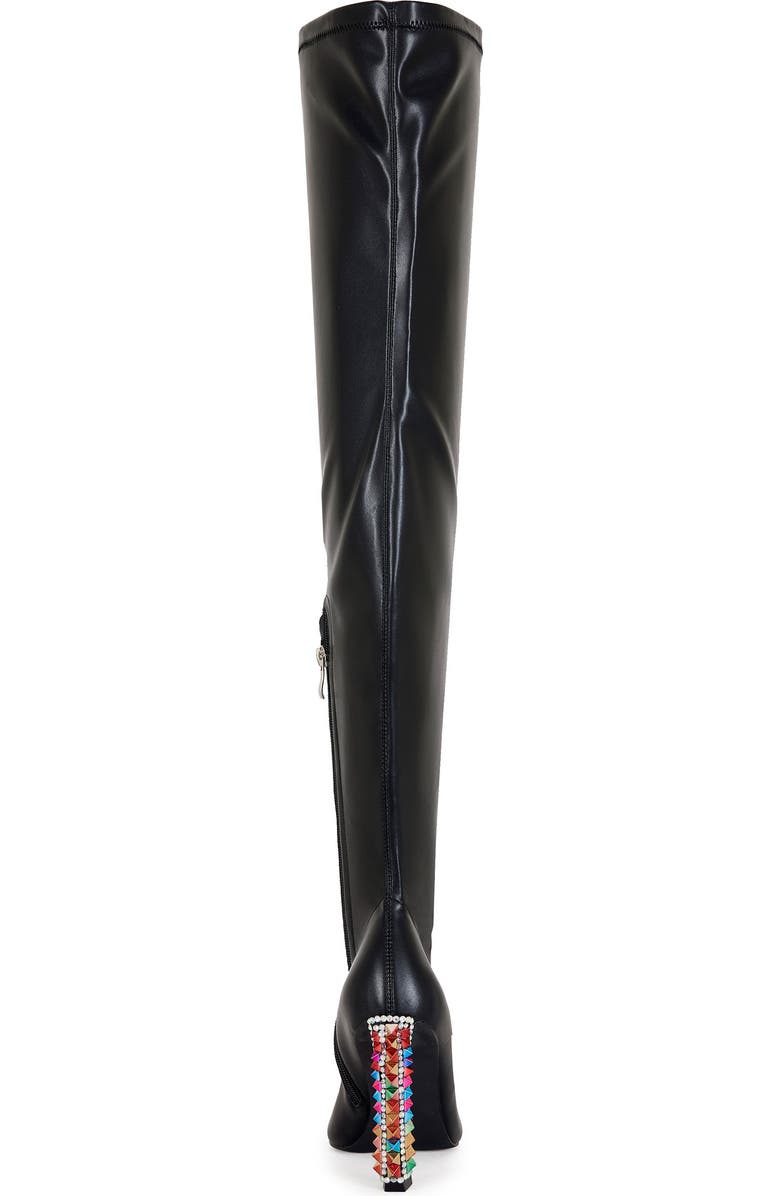 AZALEA WANG Cosmic Bling Over the Knee Boot, Alternate, color, Black