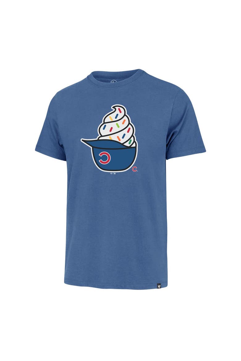 Men's '47  Royal Chicago Cubs Ice Cream Helmet Franklin T-Shirt, Alternate, color, Royal