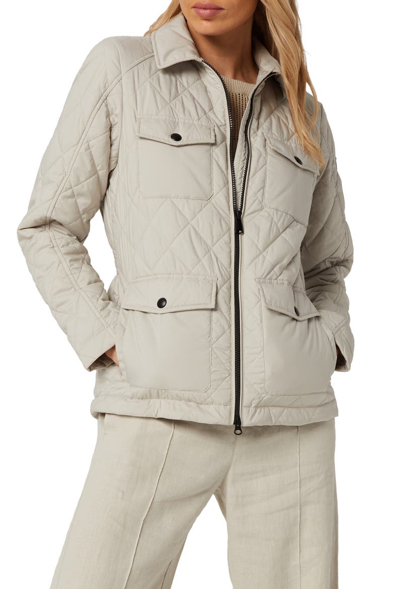 Water Repellent Quilted Field Jacket, Main, color, PUMICE