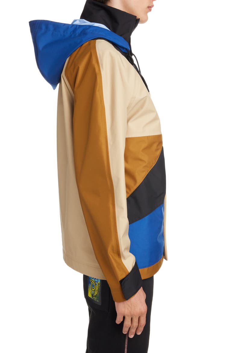 Colorblock Hooded Parka, Alternate, color, BEIGE/CAMEL