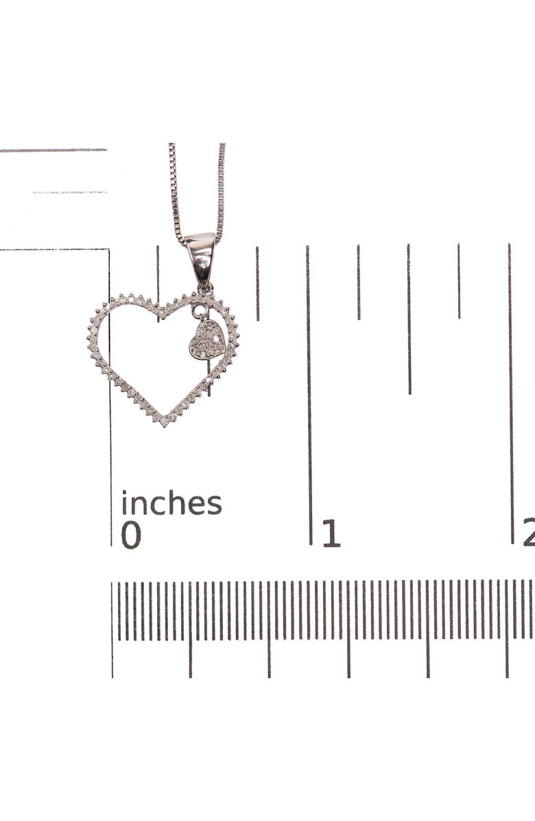 Haus of Brilliance 925 Sterling Silver 1/3ct TDW Diamond Heart Pendant Necklace, Alternate, color, Silver