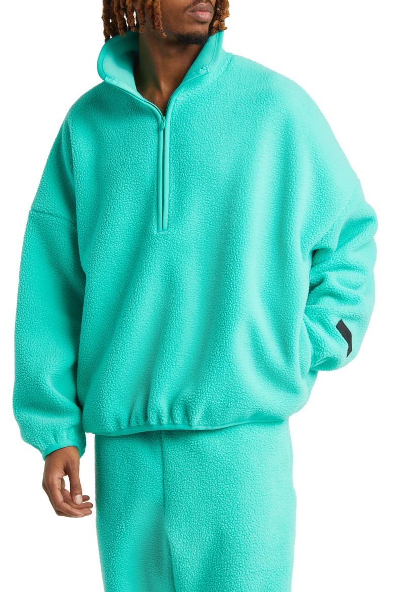 Half Zip Pullover, Main, color, MINT LEAF