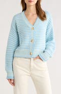 All in Favor Chunky Stripe V-Neck Cardigan