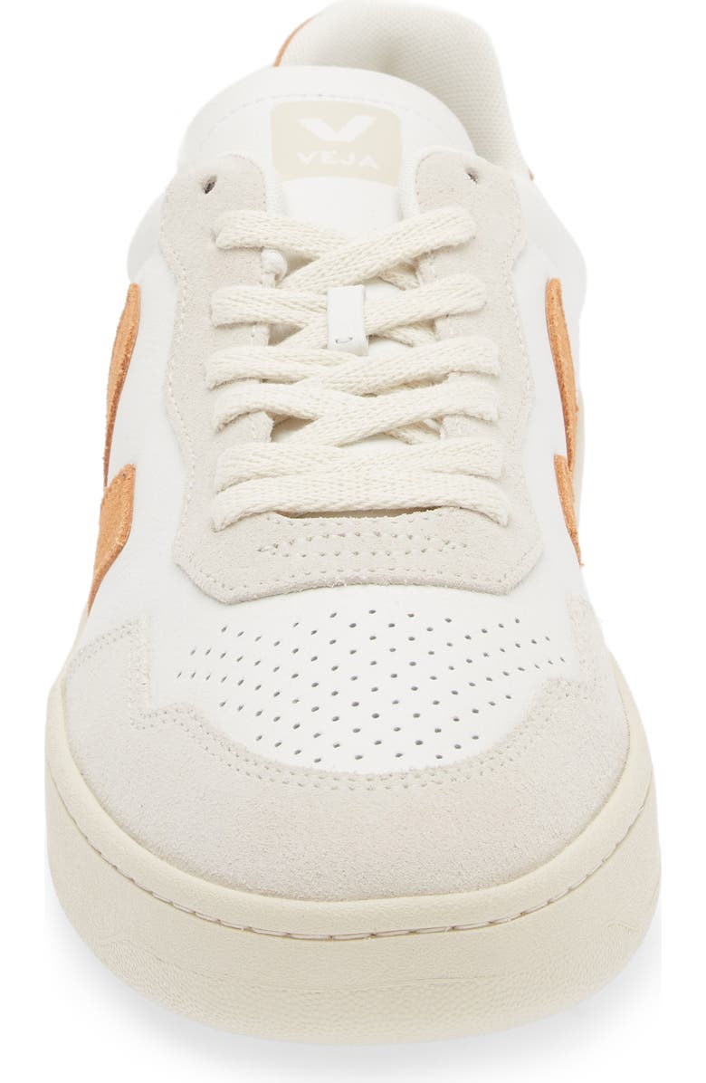 Veja V-90 Leather Sneaker, Alternate, color, Extra-White Umber