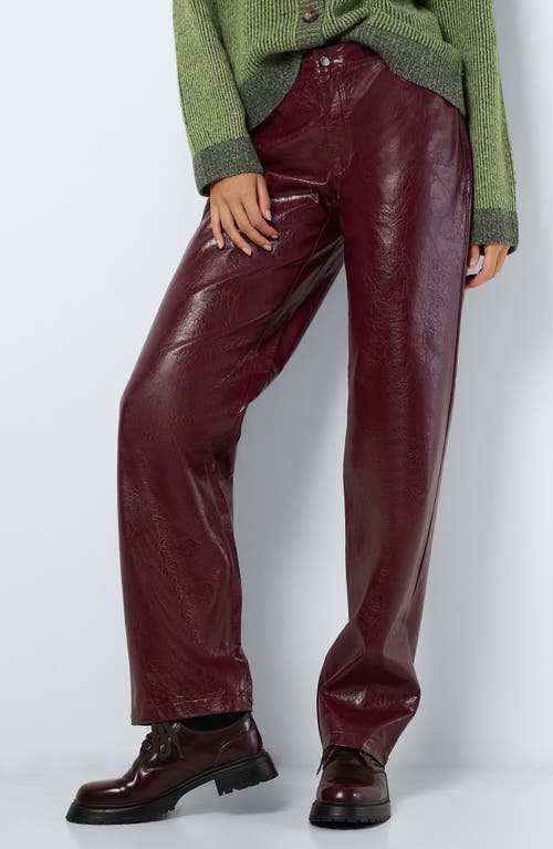 Noisy May Kane Faux Leather Flare Pants
