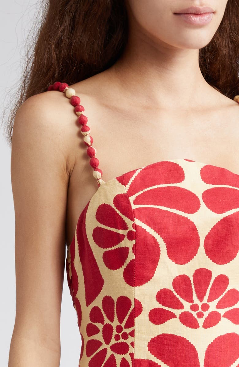 FARM Rio Palermo Linen Midi Dress, Alternate, color, 