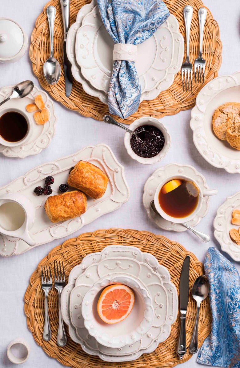 Juliska Jardins du Monde Ceramic Platter, Alternate, color, Whitewash