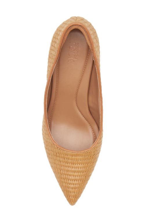 Nordstrom Rack Paige Faux Leather Pump In Natural Dark Raffia