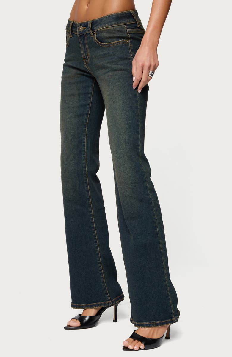 EDIKTED Tez Low Rise Bootcut Jeans, Alternate, color, 