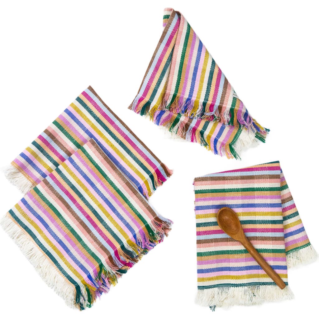 Archive New York Valentina Party Napkins, Set Of 4 In Rainbow