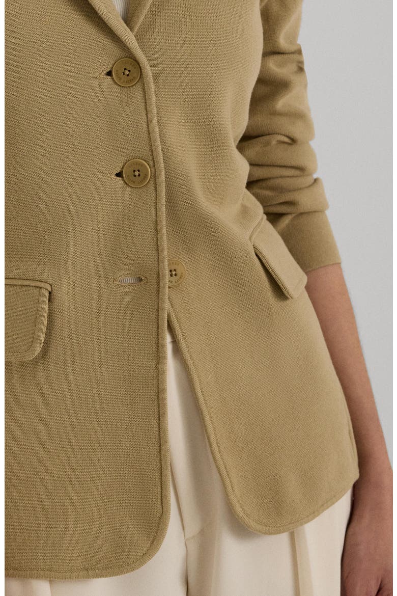 Combed Cotton Blend Blazer, Alternate, color, BIRCH TAN