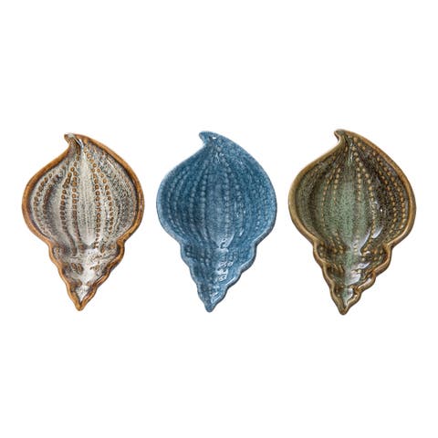 Shell Accent Dish Plates Set of 3