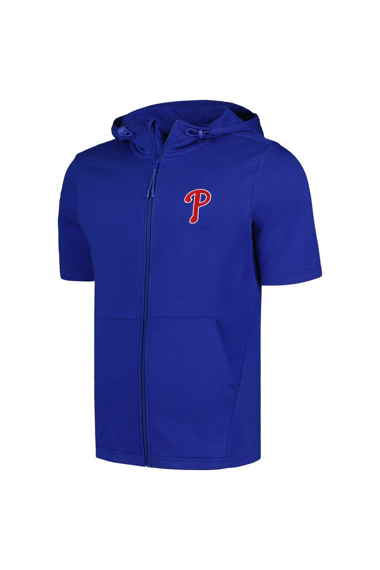 Men's Levelwear Royal Philadelphia Phillies Recruit Short Sleeve Full-Zip Hoodie, Alternate, color, Royal