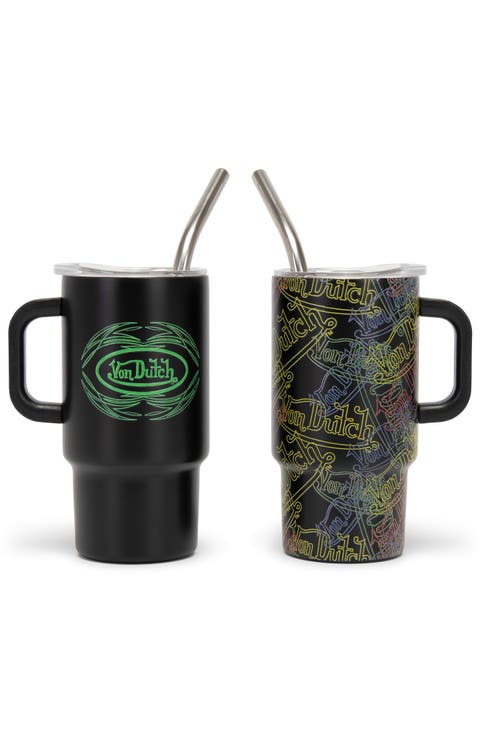 2 Piece 3oz Stainless Steel  Mini Tumbler Set
